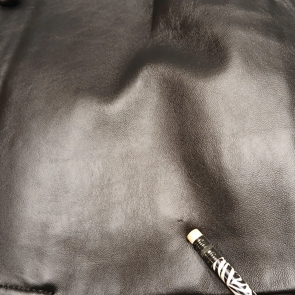 Sharif Studio Blazer Jacket Womens Size Medium Black Leather Weave Detail Biker